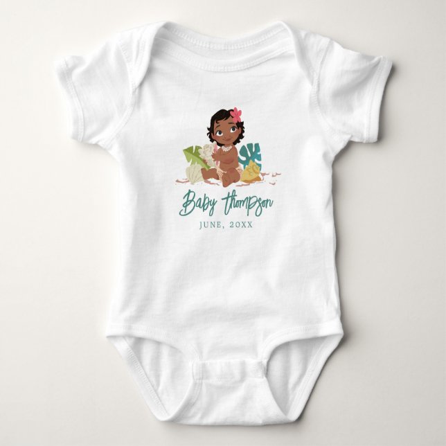Disney's Moana Announcement Date Baby Bodysuit (Front)