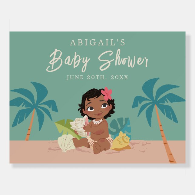 Disney's Moana Baby Shower Foam Board (Front)