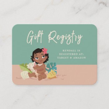Disney's Moana Baby Shower Gift Registry Place Card by Moana at Zazzle