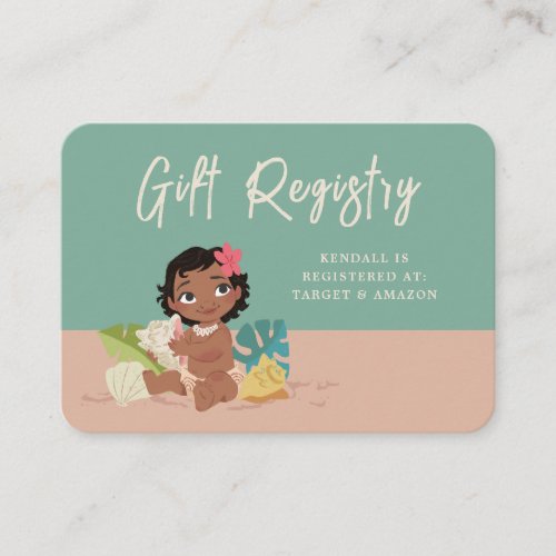 Disneys Moana Baby Shower Gift Registry Place Card