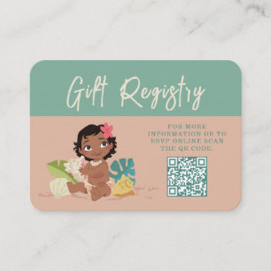Disney's Moana Baby Shower Gift Registry Place Card