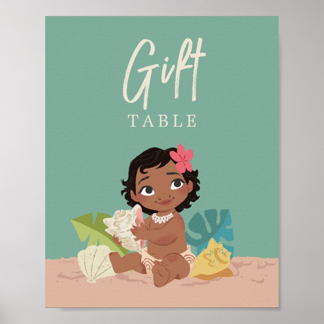 Disney's Moana Baby Shower Gift Table Poster (Front)
