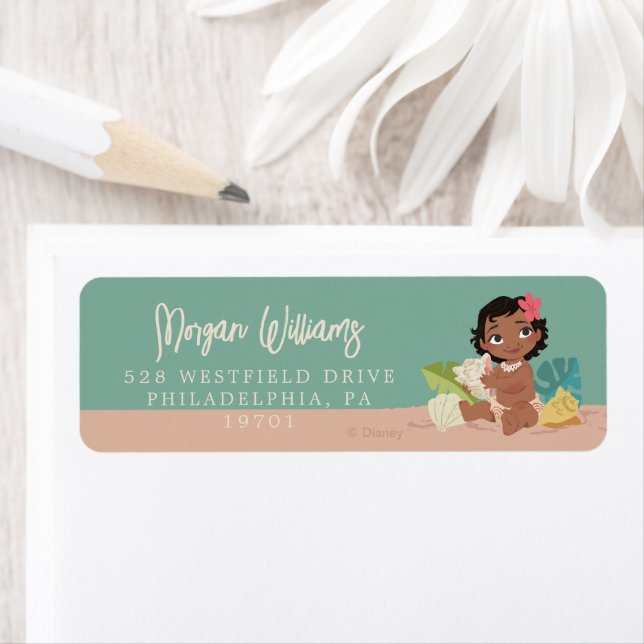 Disney's Moana Baby Shower Label (Insitu)