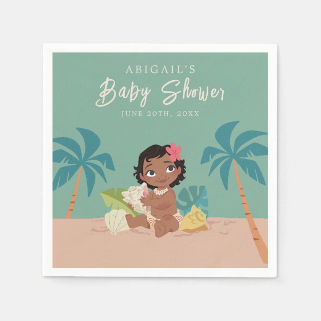 Disney's Moana Baby Shower Napkins (Front)