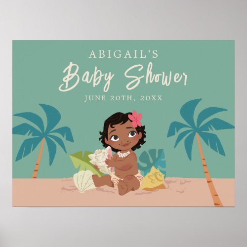 Disneys Moana Baby Shower Poster