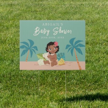 Disney's Moana Baby Shower Sign by Moana at Zazzle