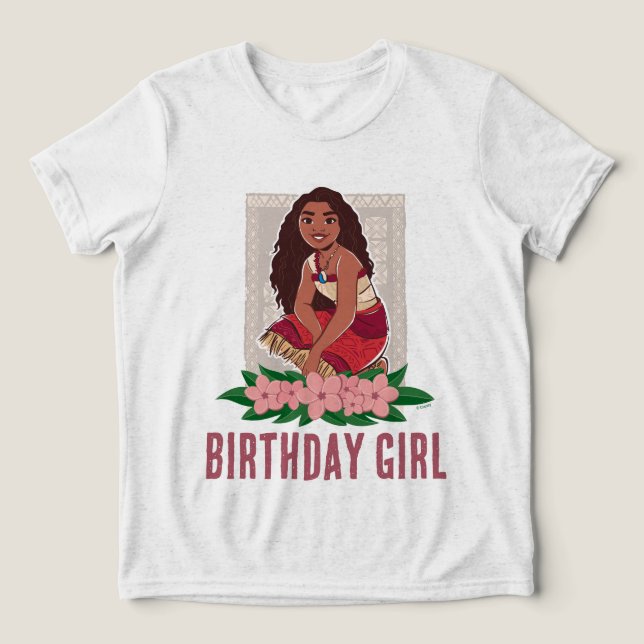 Disney's Moana Birthday Girl Tri-Blend Shirt (Design Front)