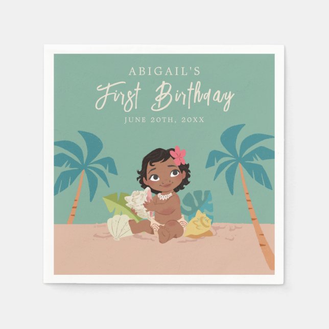Disney's Moana Birthday Napkins (Front)