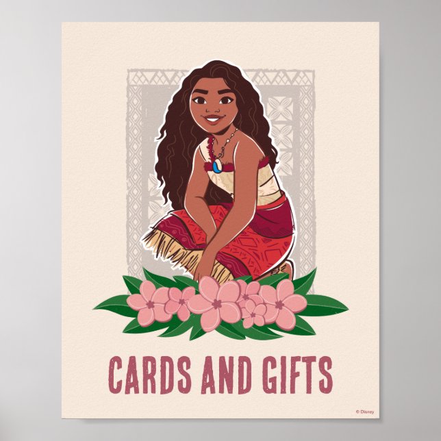 Disney's Moana Cards & Gifts Table Sign (Front)
