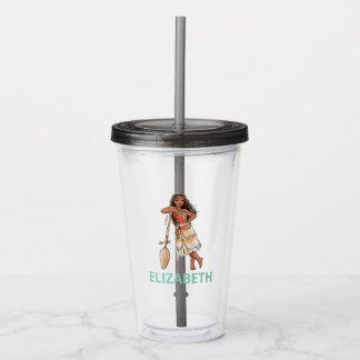 Disney's Moana Girls Birthday Party Favor Acrylic Tumbler