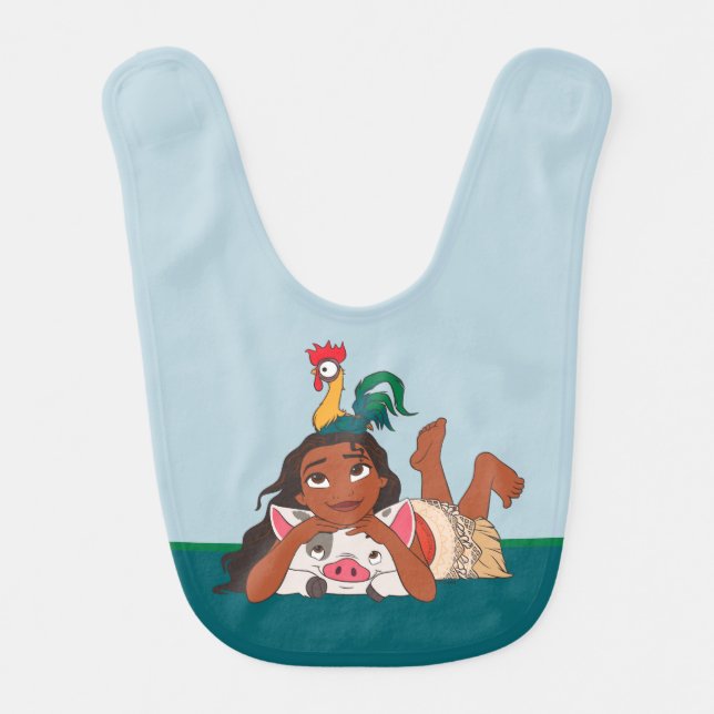 Disney's Moana | Moana & Friends Baby Bib (Front)