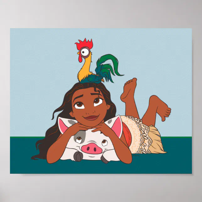 Disney s Moana Moana Friends Poster Zazzle Disney s Moana Moana Friends Poster Zazzle
