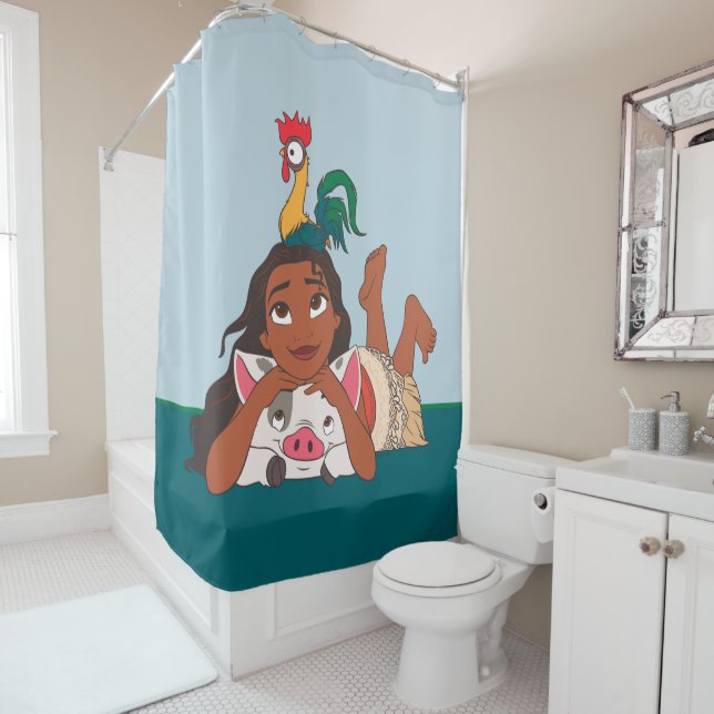 Disney's Moana | Moana & Friends Shower Curtain (In Situ)