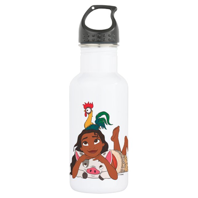Disney's Moana | Moana & Friends Stainless Steel Water Bottle (Front)