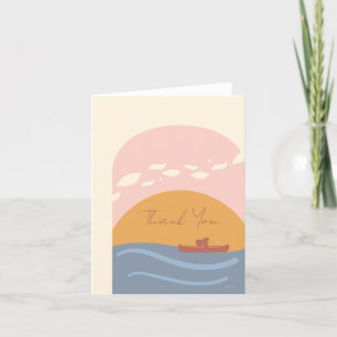 Disney's Moana The Ocean is Calling Baby Shower Letterpress Thank You Card