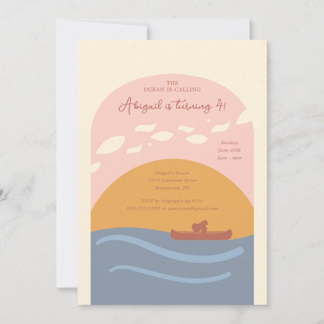 Disney's Moana | The Ocean is Calling Birthday Invitation (Front)
