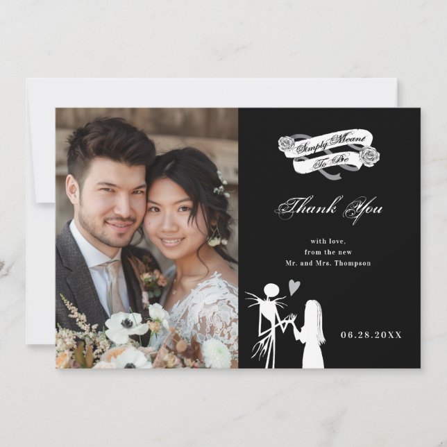 Disney's Nightmare Before Christmas Wedding  Thank You Card (Front)