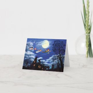 Disney's Peter Pan | Over the Moon - Baby Shower Letterpress Thank You Card