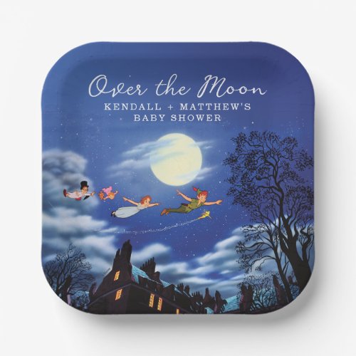 Disneys Peter Pan  Over the Moon _ Baby Shower Paper Plates