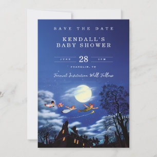 Disney's Peter Pan   Over the Moon - Baby Shower Save The Date