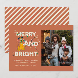 Disney's Pluto   Merry & Bright Holiday Photo Card