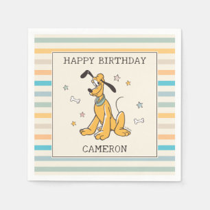 Disney's Pluto Striped Birthday Napkins
