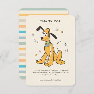 Disney's Pluto Whimsical Birthday Thank You Card