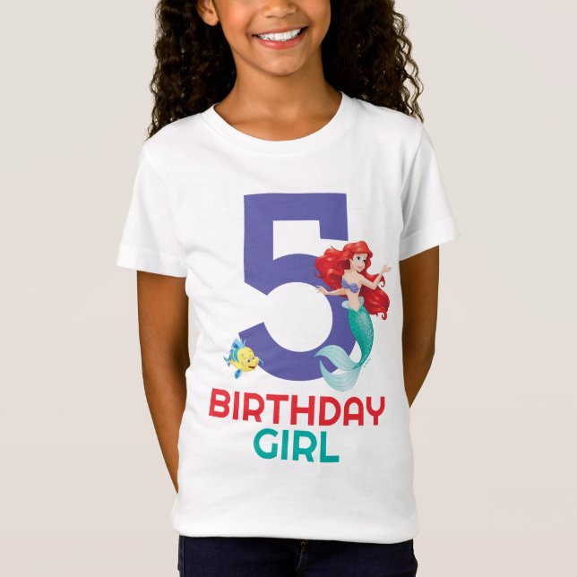 Disney's Princess Ariel Birthday Girl T-Shirt (Front)