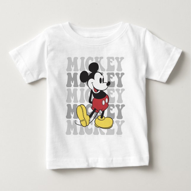 Disney's Retro Mickey Mouse Graphic Baby T-Shirt (Front)