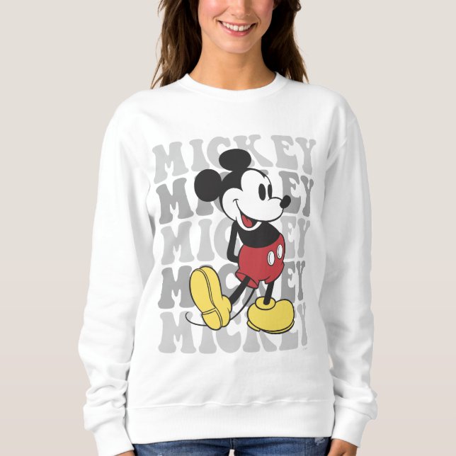 Disney's Retro Mickey Mouse Graphic Sweatshirt (Front)