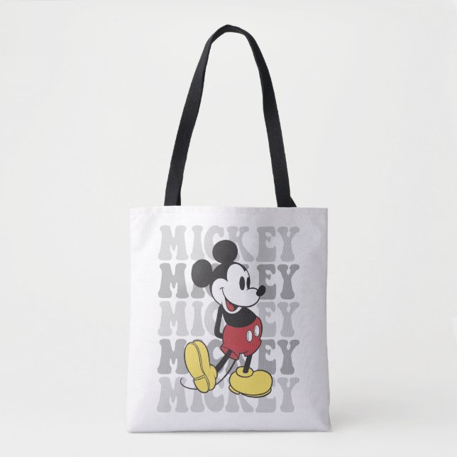 Disney's Retro Mickey Mouse Graphic Tote Bag (Front)