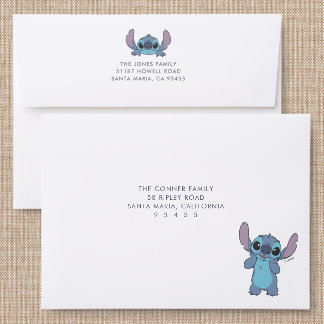 Disney's Stitch Addressed Envelopes