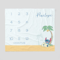 Disney's Stitch | Baby Monthly Milestone Fleece Blanket