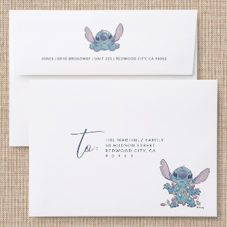 Disney's Stitch Back Addressed Envelopes