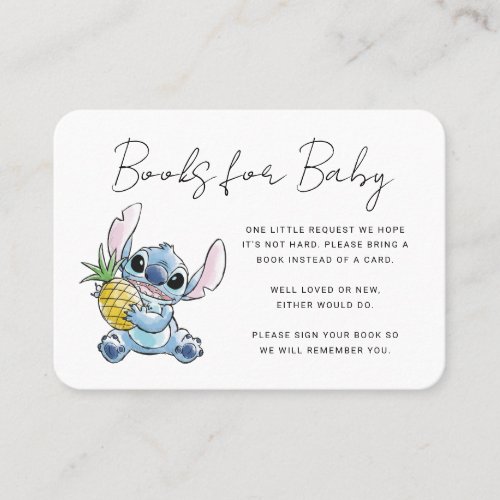 Disneys Stitch  Books for Baby Insert Card