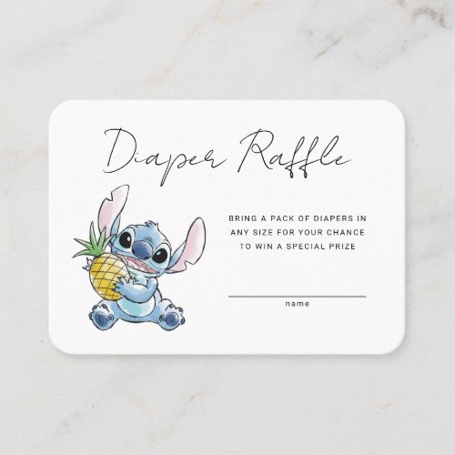 Disneys Stitch  Diaper Raffle Insert Card