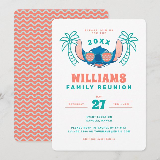 Disney's Stitch Family Reunion Invitation (Front/Back)