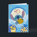 Disney's Stitch | Hanukkah - Love you a Latke Holiday Card<br><div class="desc">Send Hanukkah love and laughter with Disney’s Stitch! This delightful holiday card features Stitch paired with the playful phrase “Love You a Latke, ” surrounded by menorahs, dreidels, and festive elements. Perfect for sharing warm wishes and joy during the Festival of Lights, this card adds a fun Disney twist to...</div>