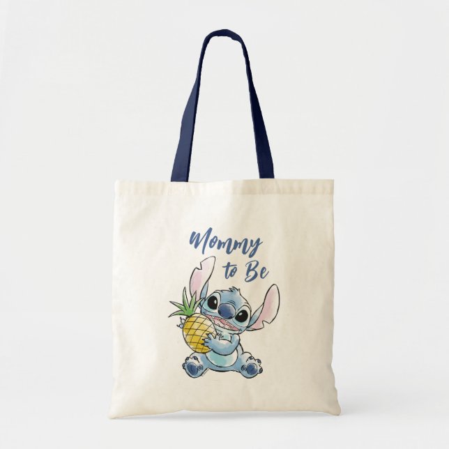Disney's Stitch Tropical Baby Shower Mommy To Be Tote Bag (Front)
