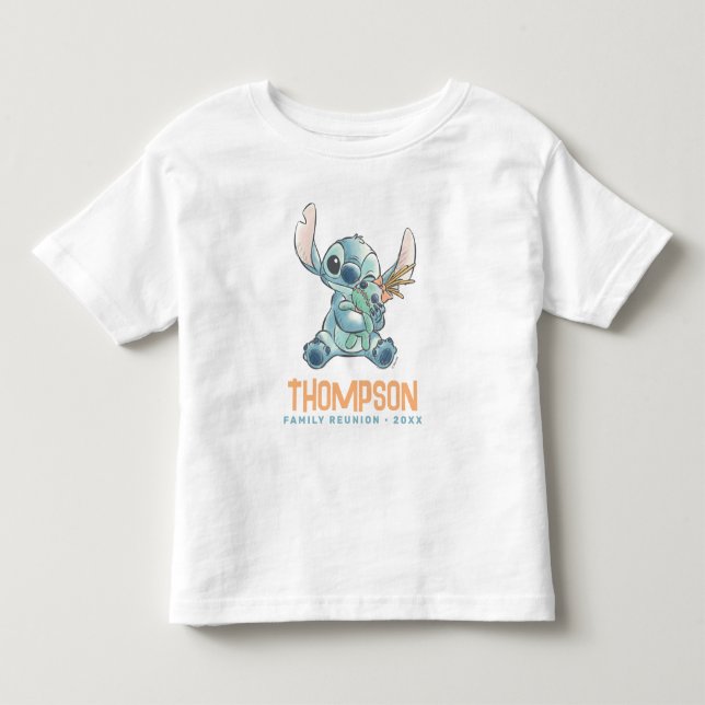 Disney's Stitch Tropical Family Reunion - Custom Toddler T-shirt (Front)