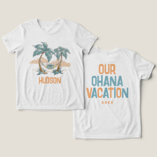 Disney's Stitch Tropical Ohana Vacation - Custom Tri-Blend Shirt