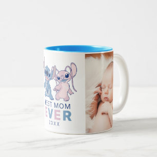 Disney's Stitch Twin Boy & Girl Best Mom Two-Tone Coffee Mug