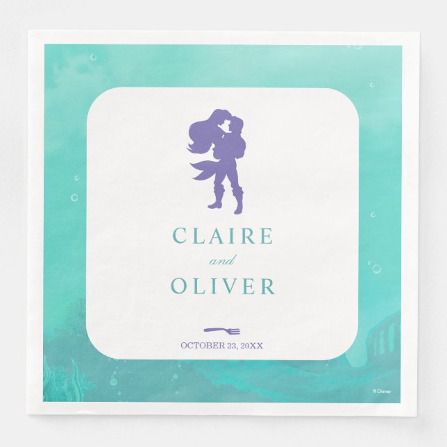 Disney's The Little Mermaid Wedding Paper Dinner Napkins (Front)