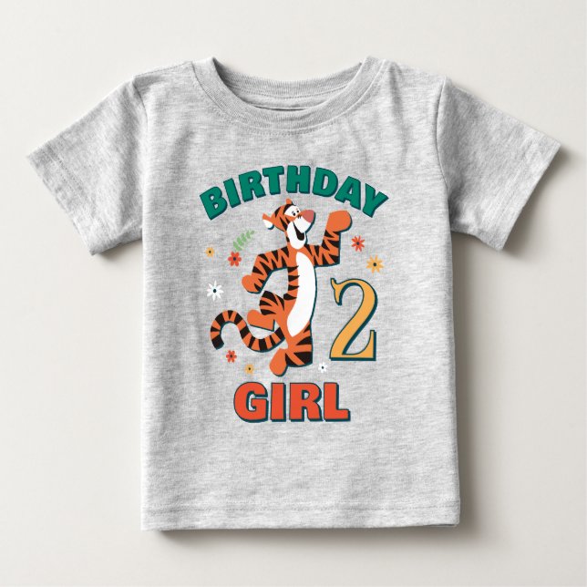 Disney's Tigger Whimsical Birthday Girl Baby T-Shirt (Front)
