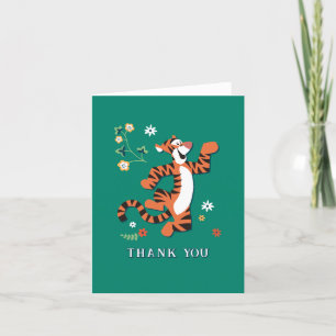 Disney's Tigger Whimsical Birthday  Letterpress Thank You Card
