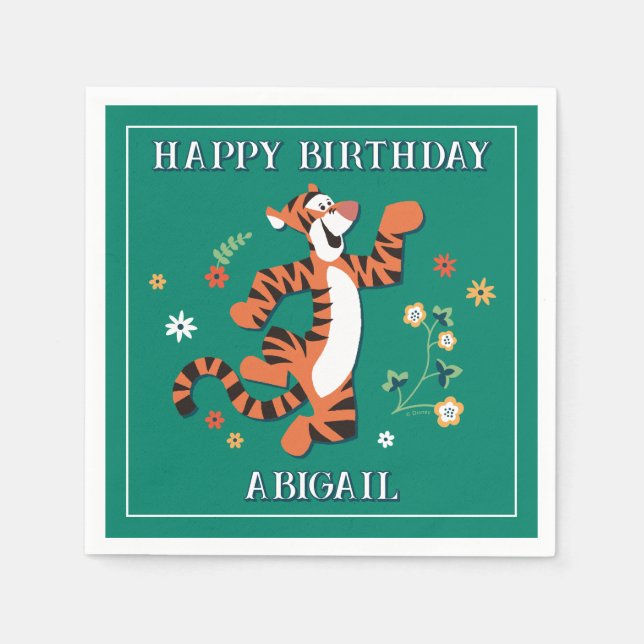 Disney's Tigger Whimsical Birthday Napkins (Front)