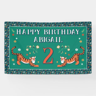 Disney's Tigger Whimsical Floral Birthday Banner