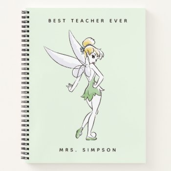 Disney's Tinker Bell | Best Teacher Ever Notebook by tinkerbell at Zazzle