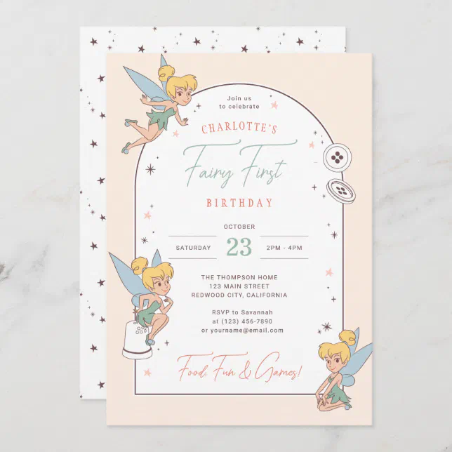 Disney's Tinker Bell | Fairy First Birthday Invitation