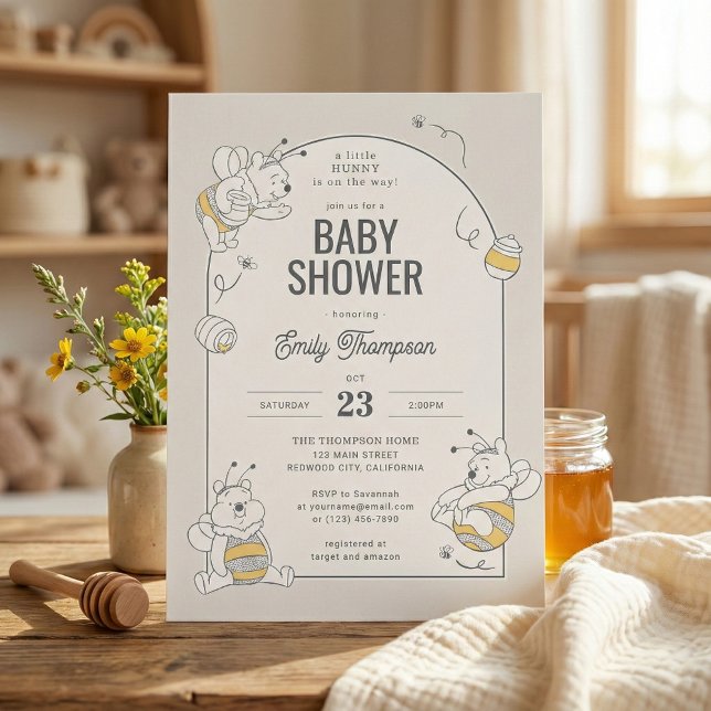 Disney's Winnie the Pooh Bumble Bee Baby Shower Invitation (Creator Uploaded)